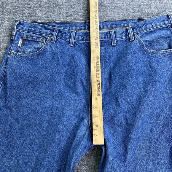 Carhartt Jeans Mens 44x32 Blue Relaxed Fit Tapered Leg Denim Workwear Y2K Baggy - Picture 5 of 16